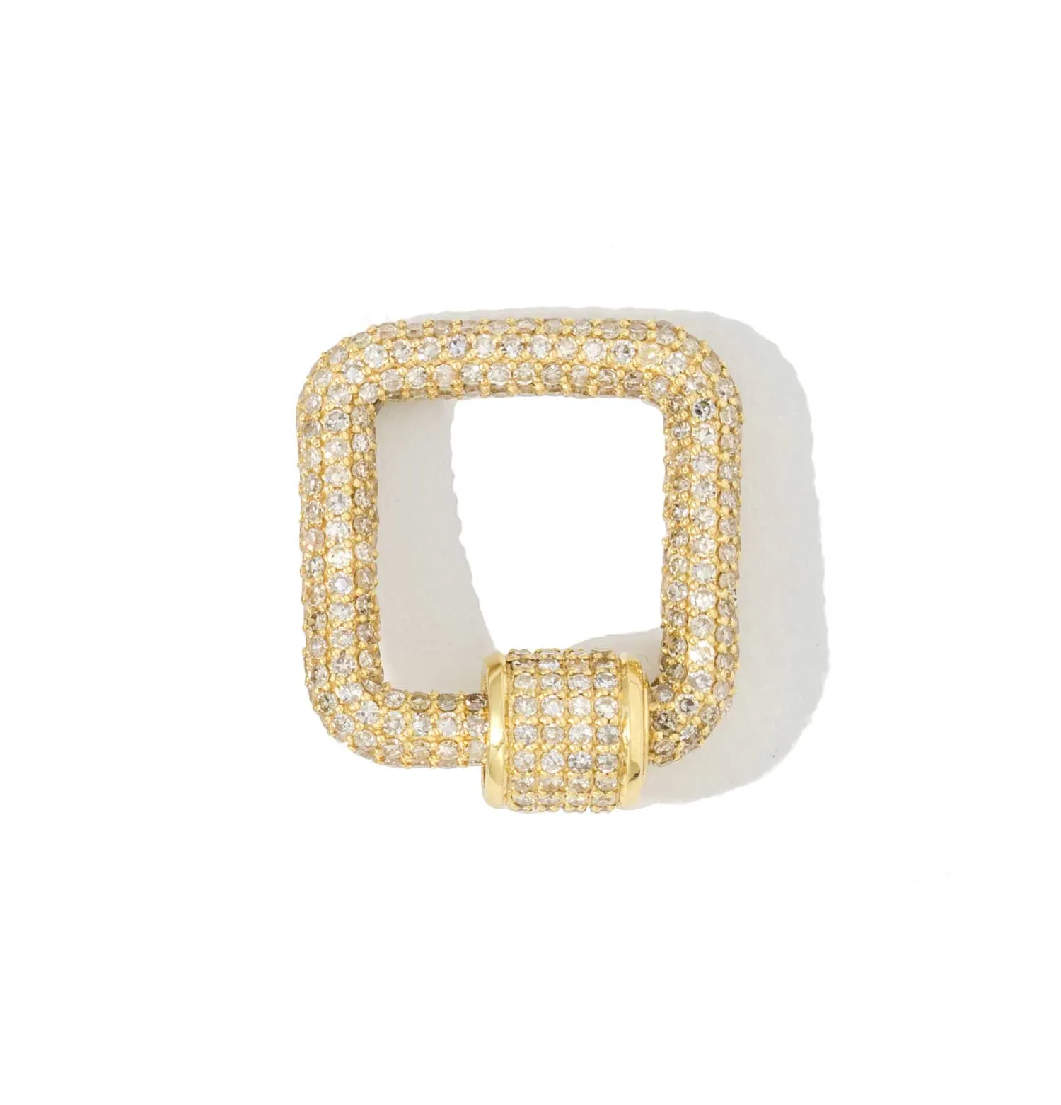 Yellow Square Carabiner on Links Chain Bracelet