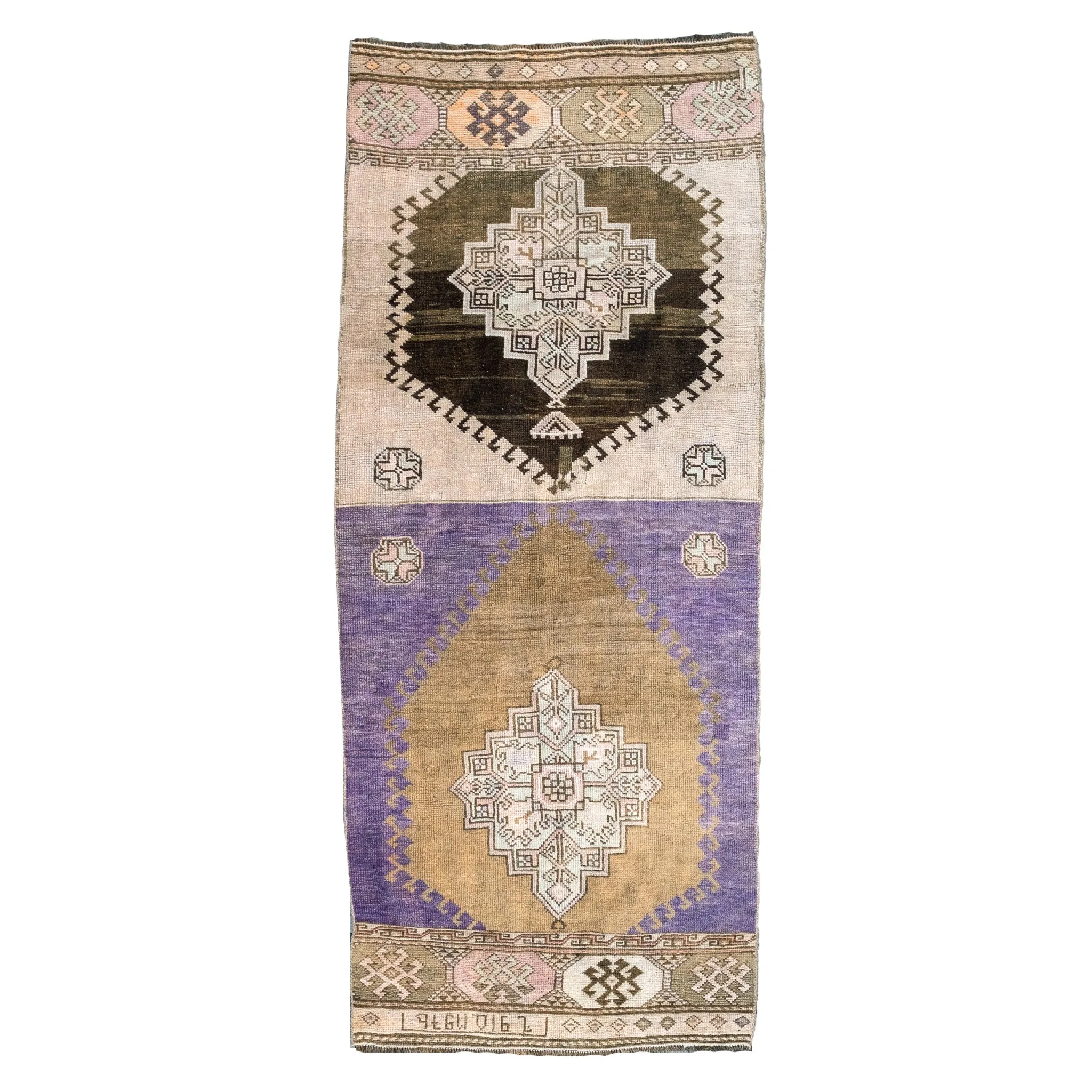 Z291 Handwoven Vintage Rug 3'7x8‘7